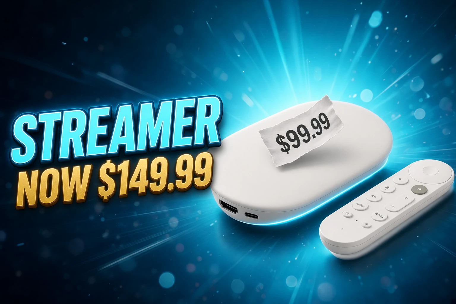 Google TV Streamer price jump to $149.99 US