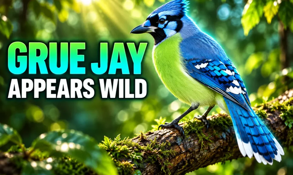 grue jay hybrid spotted in San Antonio suburb