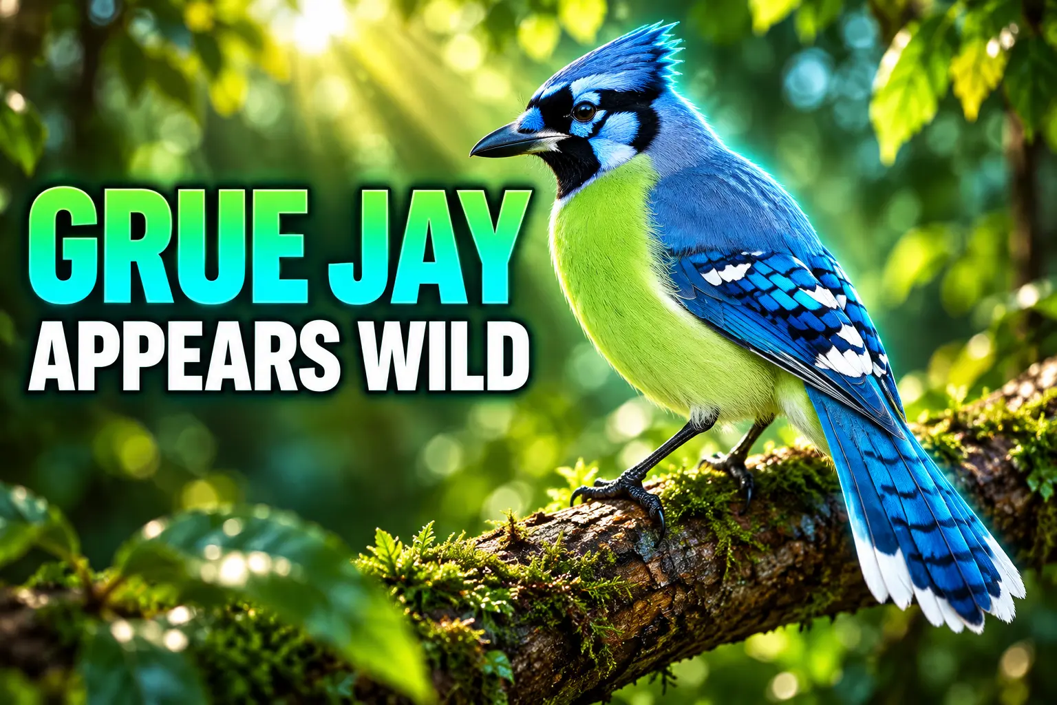 grue jay hybrid spotted in San Antonio suburb