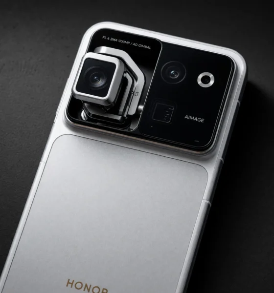 Honor Robot Phone gimbal camera unfolding from the back
