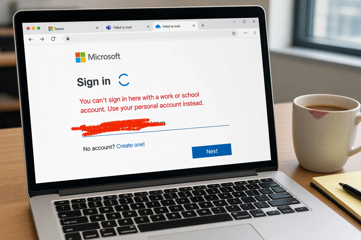 Microsoft 365 Exchange Online authentication outage login failure