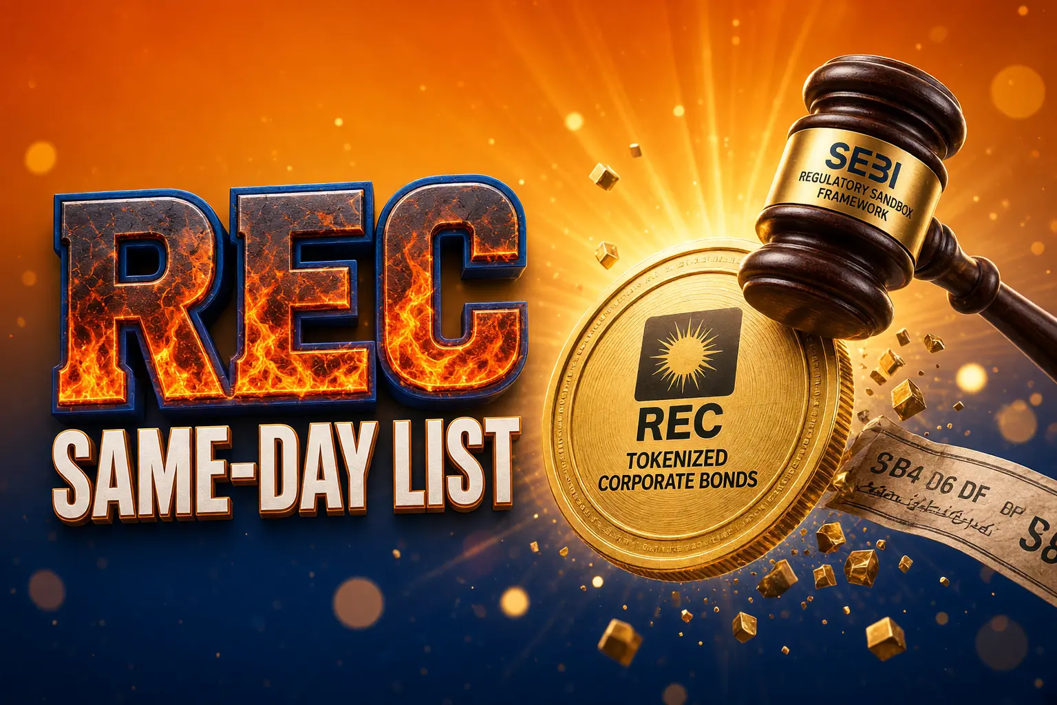 REC tokenised corporate bond same-day NSE listing ₹500 crore