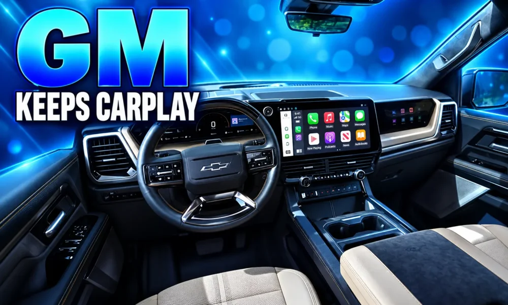 2027 Chevrolet Silverado CarPlay card infotainment interface