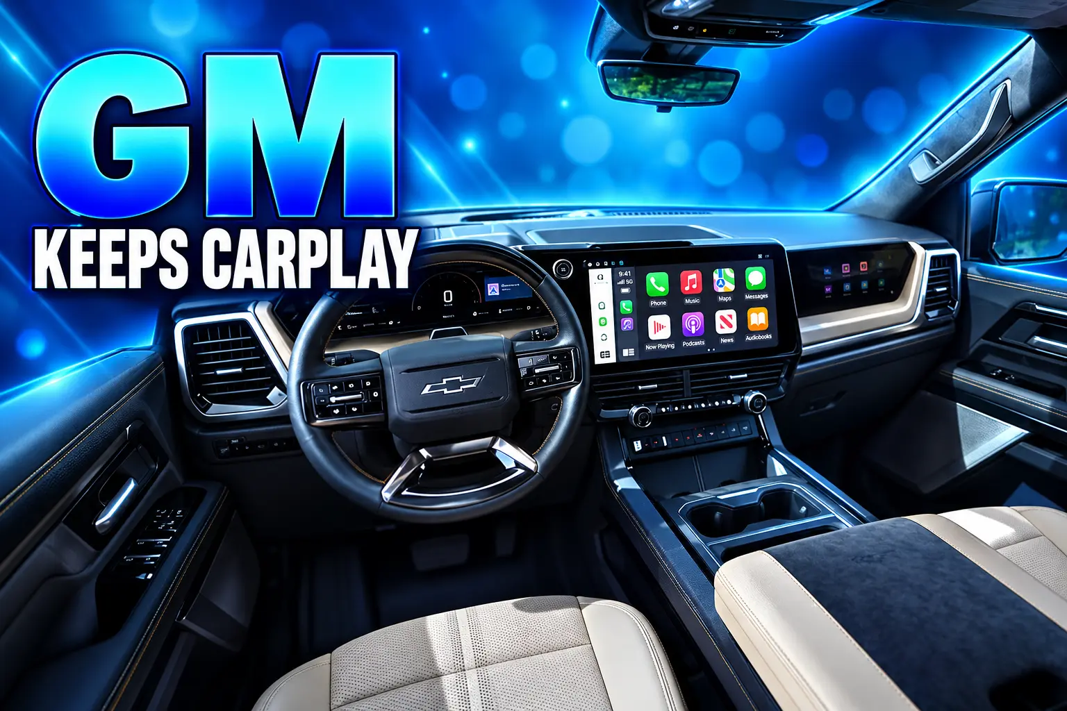 2027 Chevrolet Silverado CarPlay card infotainment interface