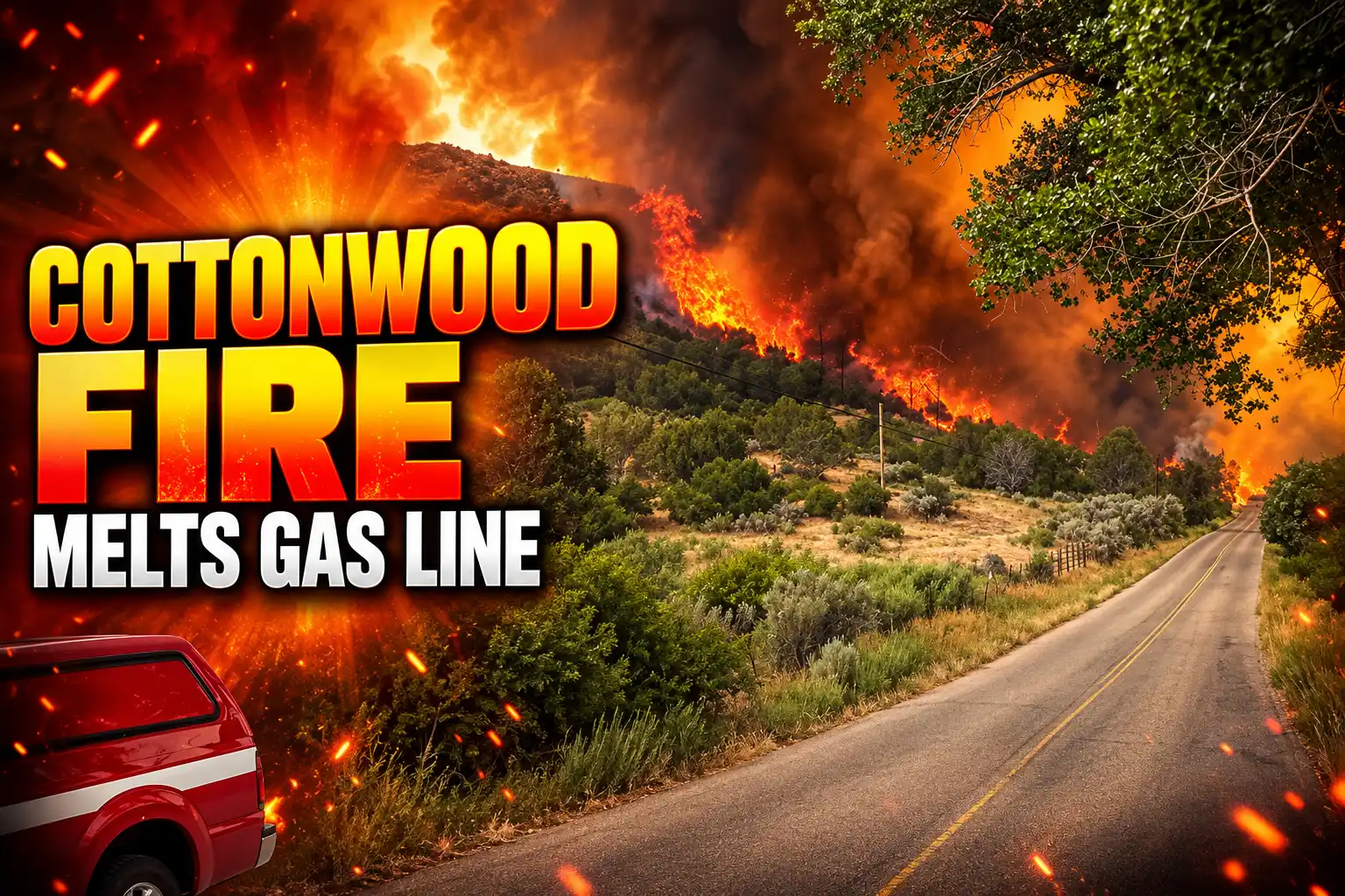 Cottonwood Flat Fire melts FlexSteel gas line