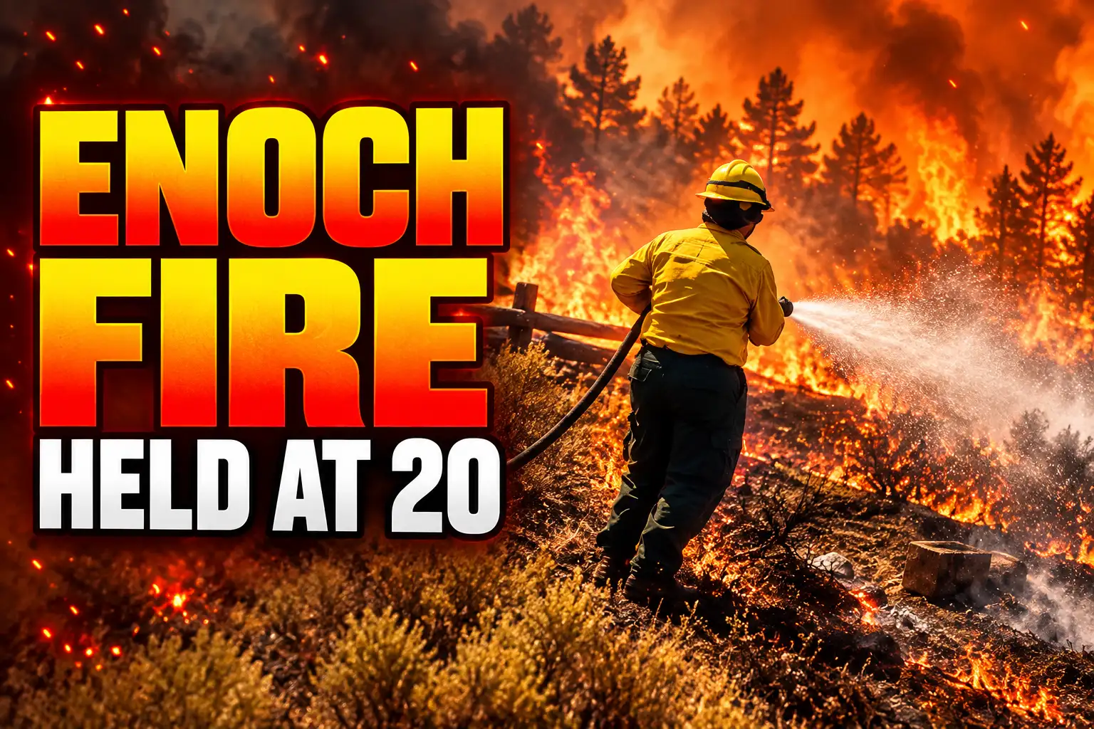 Enoch Fire held at 20 acres by smokejumpers