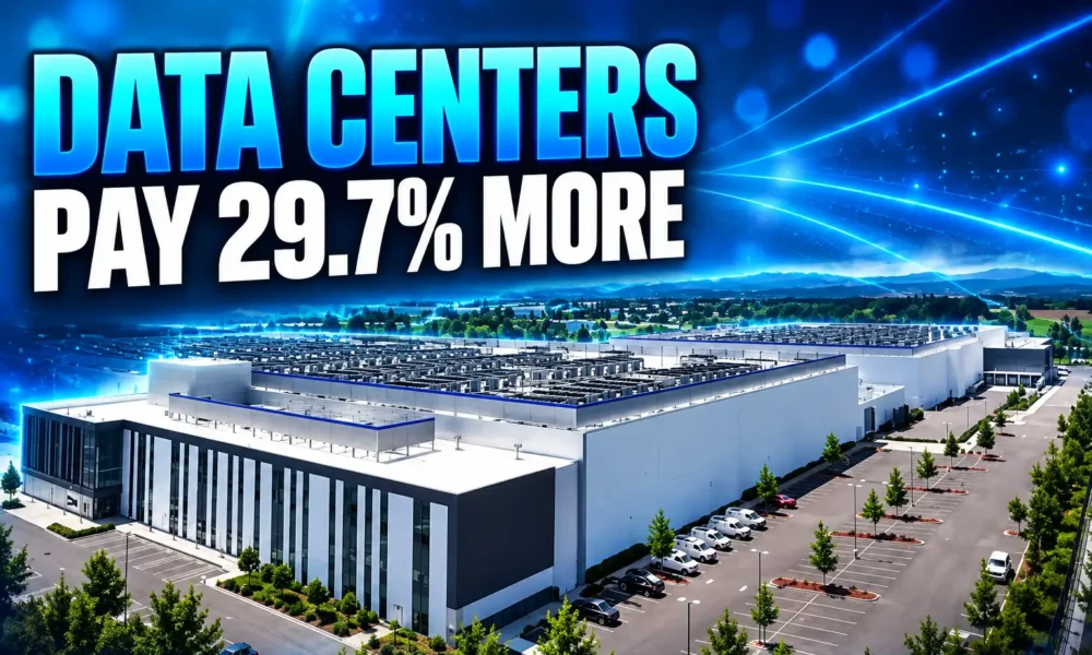 Oregon PGE data centers pay 29.7 percent more