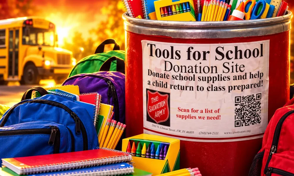 Allen County Salvation Army 300 backpacks short
