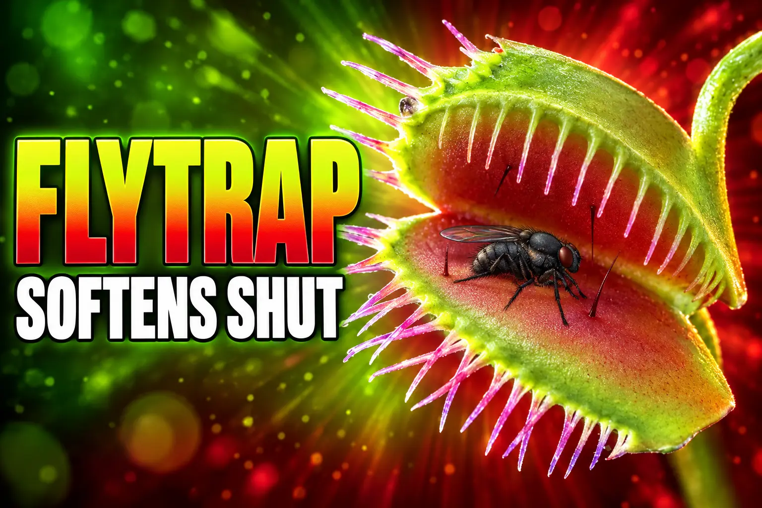 Venus flytrap cell walls soften to snap shut