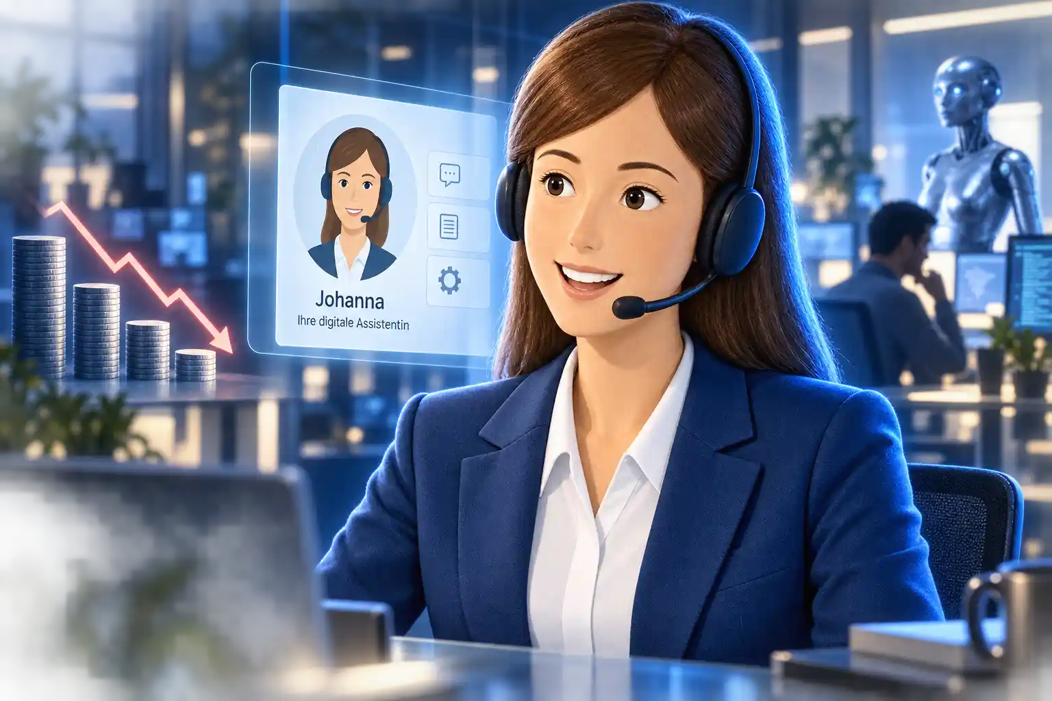 female AI agent Johanna paid 10.25% less study