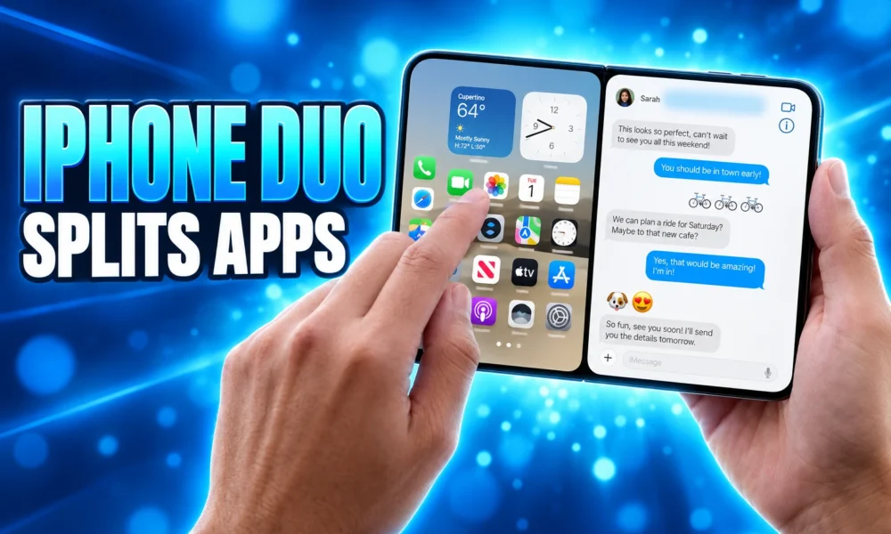 iPhone Duo Split View compared with iPad mini