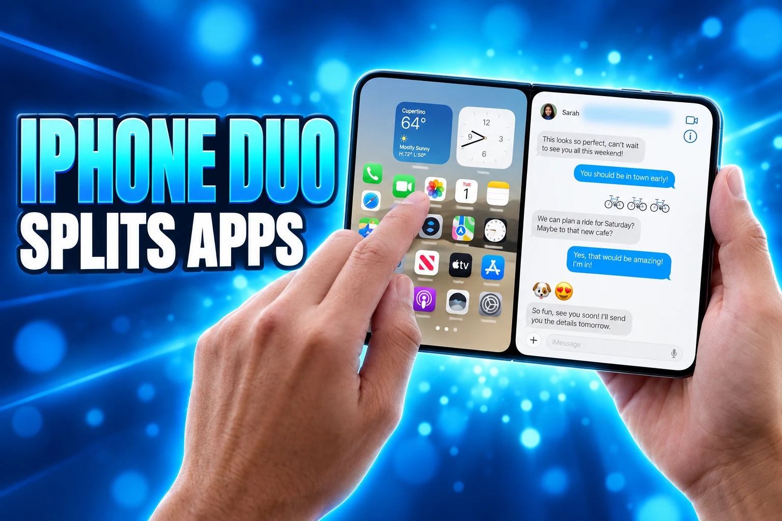 iPhone Duo Split View compared with iPad mini