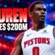 Jalen Duren Pistons 200 million fully guaranteed contract
