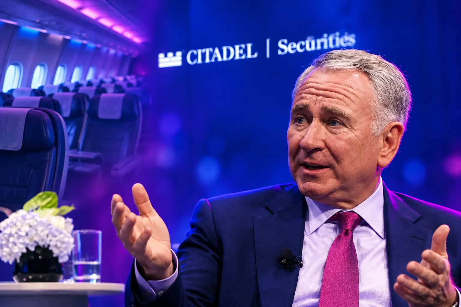 Ken Griffin AI bubble GPU airline seats warning
