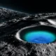 Moon city drains polar ice in a century