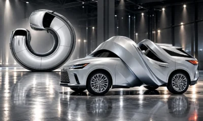 MSCHF twists Lexus RZ into circle sculpture