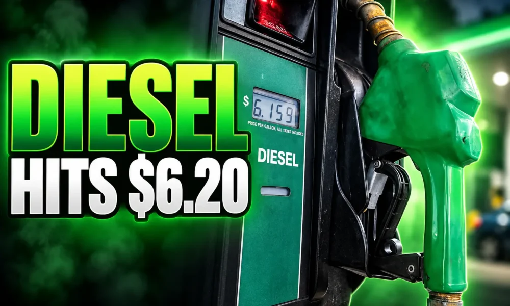 record diesel price $6.20 gallon harvest truckers