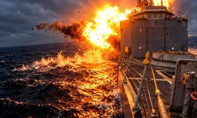 Royal Navy first war-shot NSM hits USS Klakring