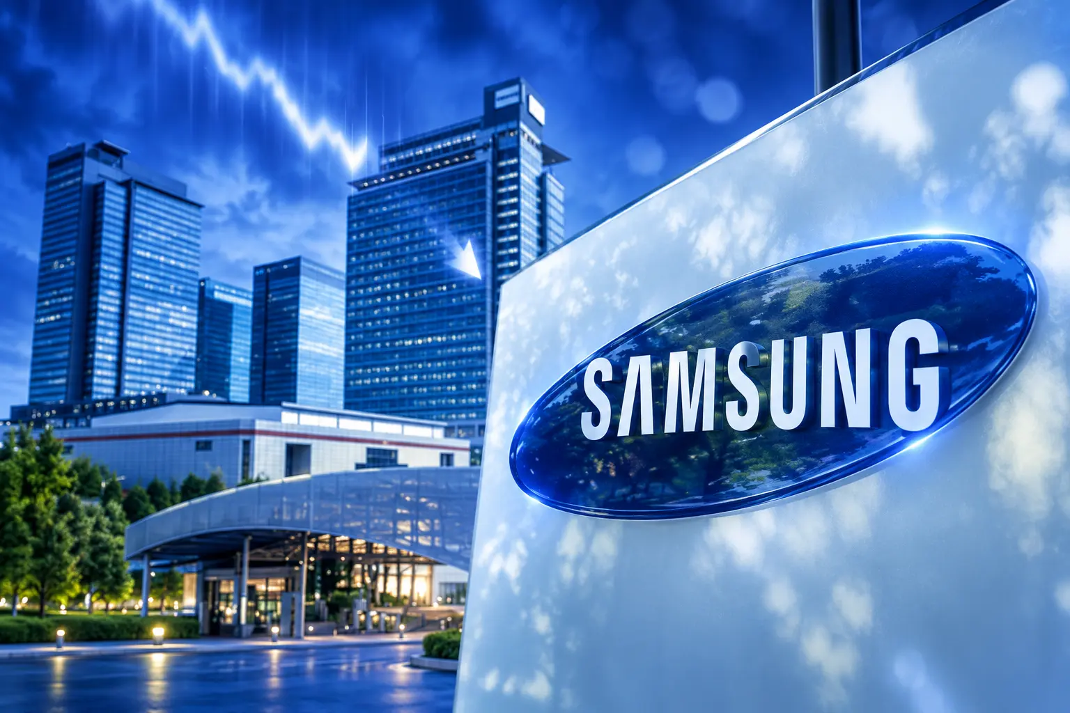 Samsung 107.4 trillion won profit stocks lower