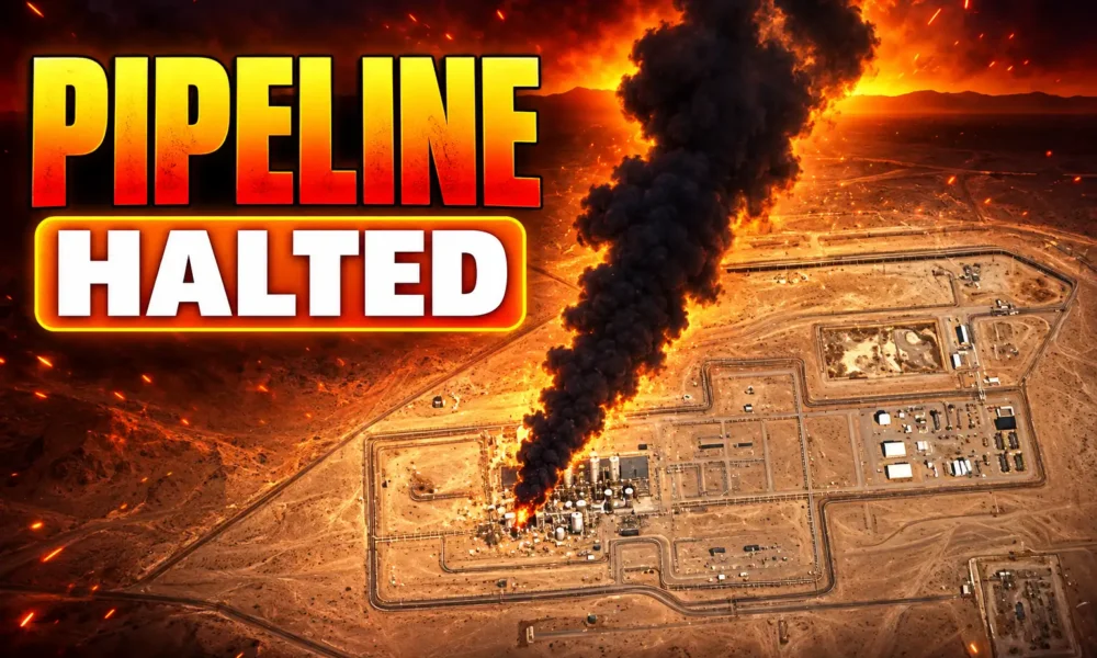 Saudi East-West pipeline shutdown oil prices jump