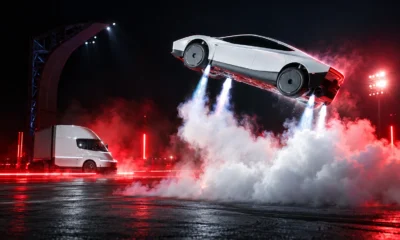 Tesla Roadster flying thrusters McGregor 2028 production